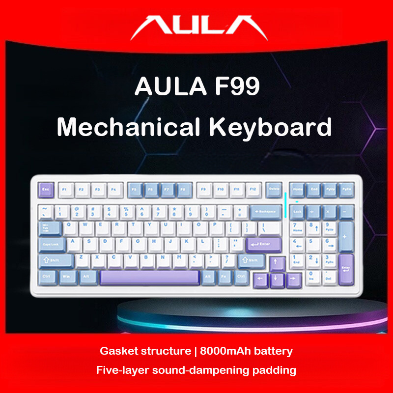 Pc Gaming Lounge - AULA F99 Mechanical Keyboard Triple Mode